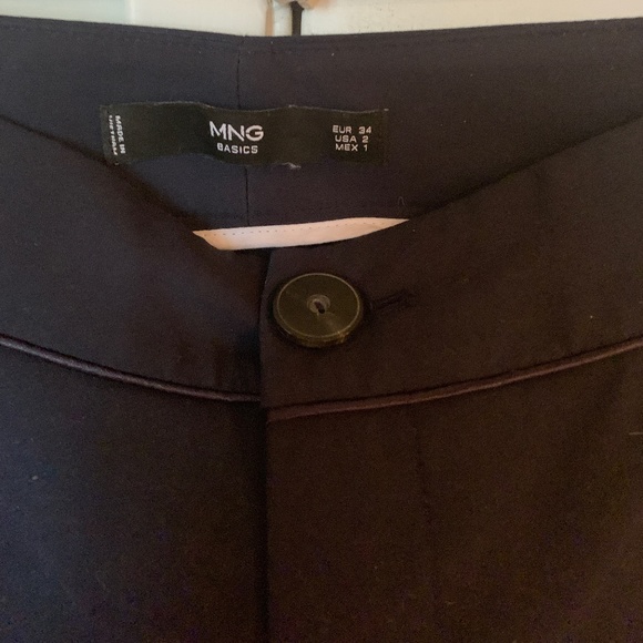 Mango MNG Basics Black Trousers Size 2 - Picture 2 of 8